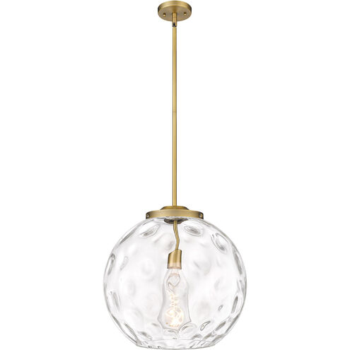 Ballston Athens Water Glass 1 Light 16 inch Brushed Brass Pendant Ceiling Light