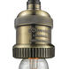 Franklin Restoration Bare Bulb LED 2 inch Black Antique Brass Mini Pendant Ceiling Light, Franklin Restoration