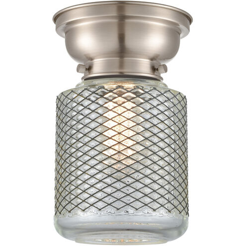 Aditi Stanton LED 6 inch Brushed Satin Nickel Flush Mount Ceiling Light, Aditi