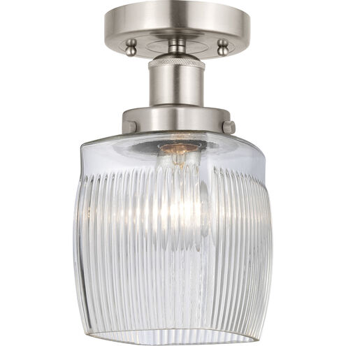 Colton 1 Light 6 inch Brushed Satin Nickel Semi-Flush Mount Ceiling Light