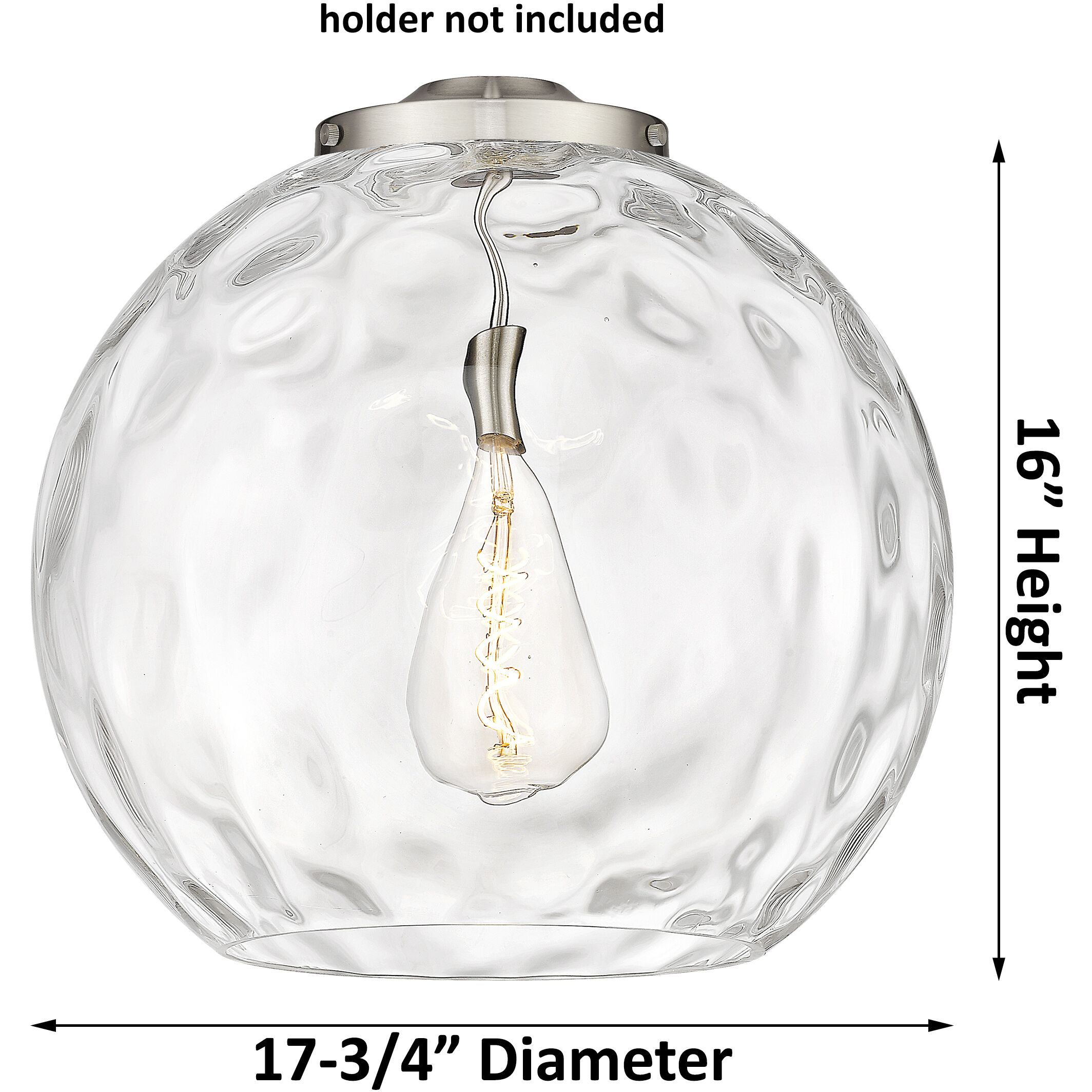 Ballston Athens Water Glass LED 17.88 inch Antique Brass Statement Pendant Ceiling Light