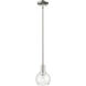 Arcadia Athens 1 Light 5.88 inch Polished Nickel Mini Pendant Ceiling Light in Seedy