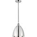 Edison Dome 1 Light 9 inch Polished Chrome Mini Pendant Ceiling Light