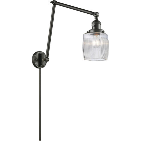 Colton 30 inch 3.50 watt Oil Rubbed Bronze Swing Arm Wall Light, Franklin Restoration
