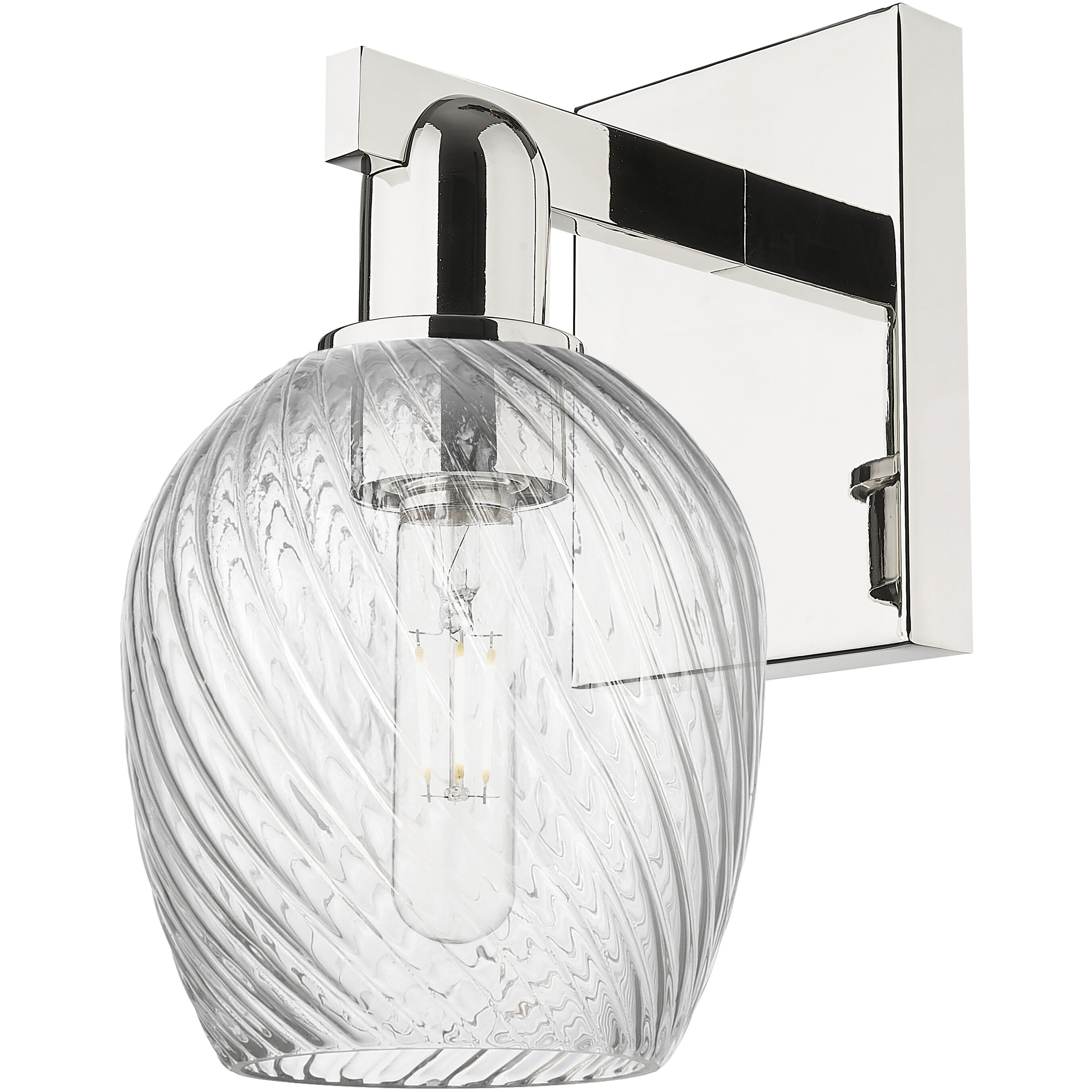 Arcadia Salina Armed Sconce Wall Light in Polished Nickel