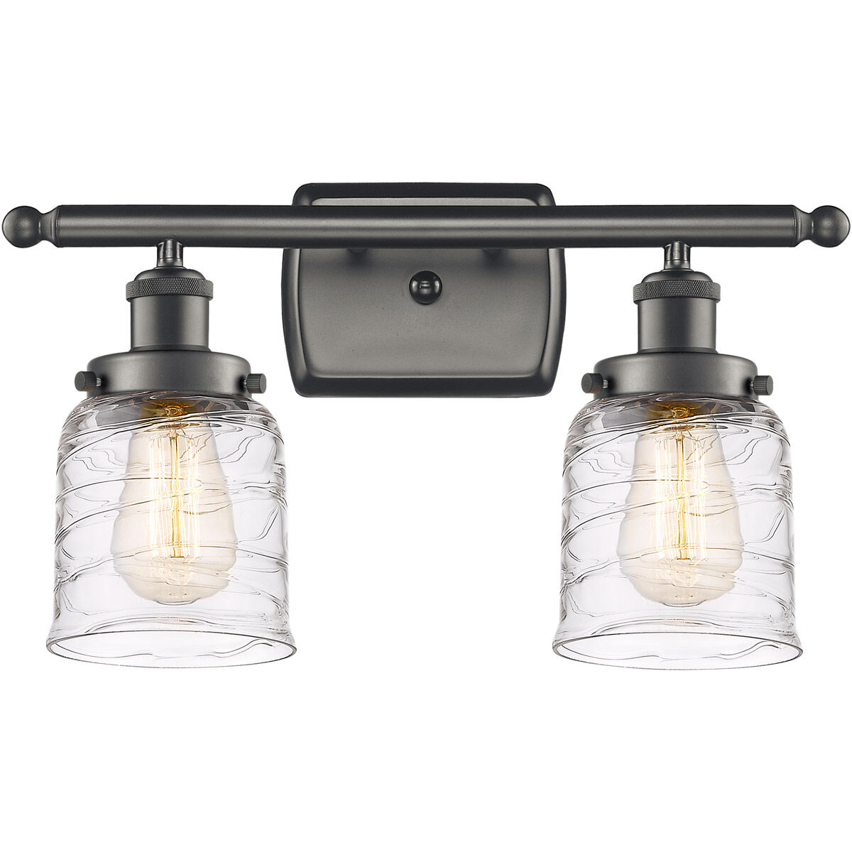 Ballston Bell LED 16 inch Oil Rubbed Bronze Bath Vanity Light Wall Light in Clear with Cage