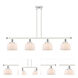 Ballston Large Bell LED 48 inch White and Polished Chrome Island Light Ceiling Light in Matte White Glass