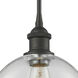Ballston Athens 1 Light 8 inch Oil Rubbed Bronze Pendant Ceiling Light in Clear Glass, Ballston