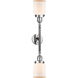 Franklin Restoration Small Bell 2 Light 16 inch Polished Chrome Bath Vanity Light Wall Light in Matte White Glass, Franklin Restoration