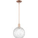 Arcadia Athens Water Glass 1 Light 10 inch Antique Copper Mini Pendant Ceiling Light