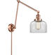 Large Bell 30 inch 3.50 watt Antique Copper Swing Arm Wall Light, Franklin Restoration