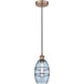 Edison Vaz 1 Light 5.88 inch Antique Copper Cord Hung Mini Pendant Ceiling Light