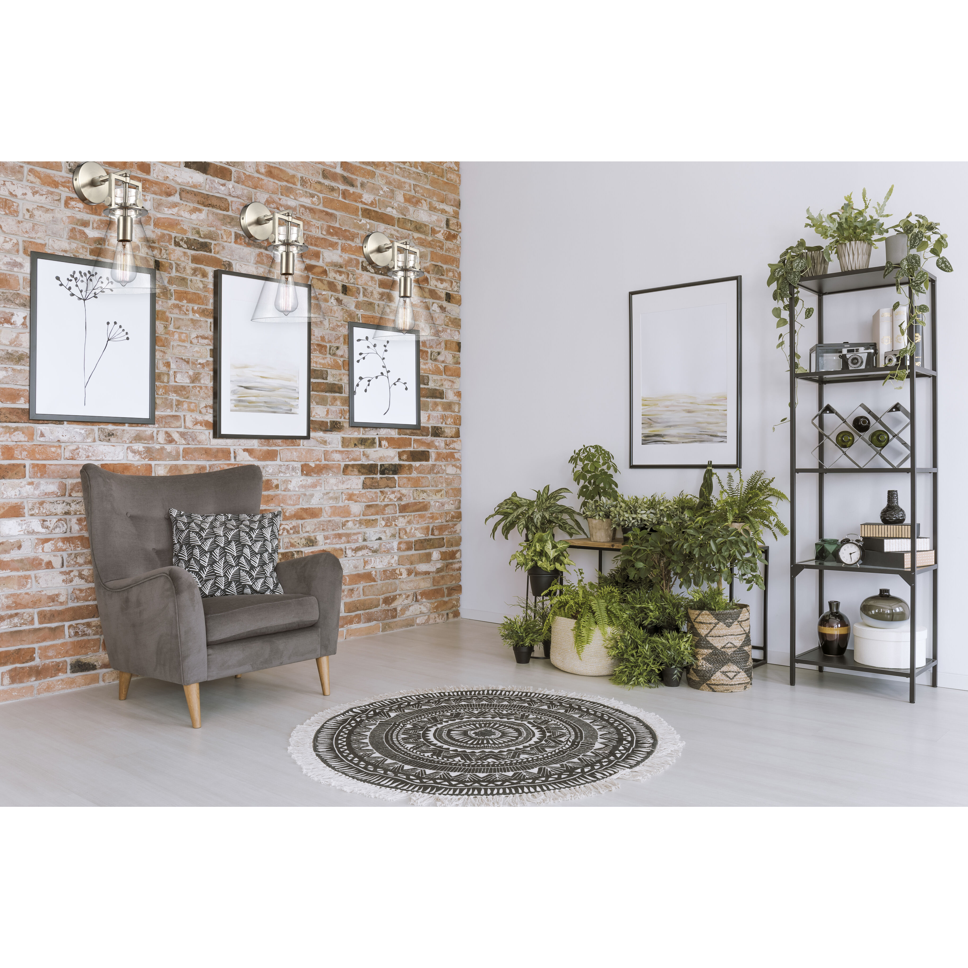 Restoration Newton 1 Light 8 inch Brushed Satin Nickel Sconce Wall Light, Restoration