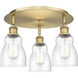 Ellery 3 Light 16.5 inch Brushed Brass Flush Mount Ceiling Light in Seedy
