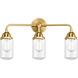 Nouveau 2 Dover LED 23 inch Satin Gold Bath Vanity Light Wall Light in Clear Glass