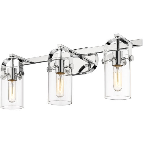 Pilaster 3 Light 24.25 inch Polished Chrome Bath Vanity Light Wall Light