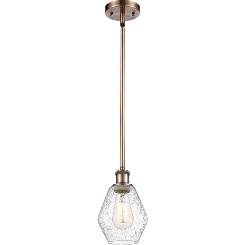Ballston Cindyrella LED 6 inch Antique Copper Mini Pendant Ceiling Light in Seedy Glass