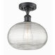 Ballston Ithaca 1 Light 10 inch Matte Black Semi-Flush Mount Ceiling Light