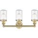 Dover 3 Light 24.5 inch Brushed Brass Bath Vanity Light Wall Light in Clear