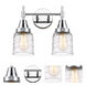 Caden LED 14 inch Polished Chrome Bath Vanity Light Wall Light