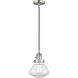 Franklin Restoration Olean 1 Light 6.75 inch Brushed Satin Nickel Mini Pendant Ceiling Light in Incandescent, Clear