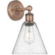 Berkshire Sconce Wall Light in Antique Copper, Seedy