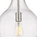 Amherst LED 11.75 inch Brushed Satin Nickel Mini Pendant Ceiling Light in Seedy Glass