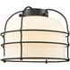 Franklin Restoration Bell Cage LED 9 inch Matte Black Mini Pendant Ceiling Light in Matte White, Franklin Restoration