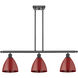 Ballston Plymouth Dome LED 36 inch Matte Black Island Light Ceiling Light in Matte Red