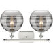 Ballston Rochester 2 Light 18 inch White Polished Chrome Bath Vanity Light Wall Light