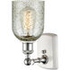 Ballston Caledonia LED 5 inch White and Polished Chrome Sconce Wall Light in Mica Glass, Ballston