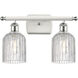 Bridal Veil 2 Light 15 inch Polished Nickel Bath Vanity Light Wall Light in Seedy