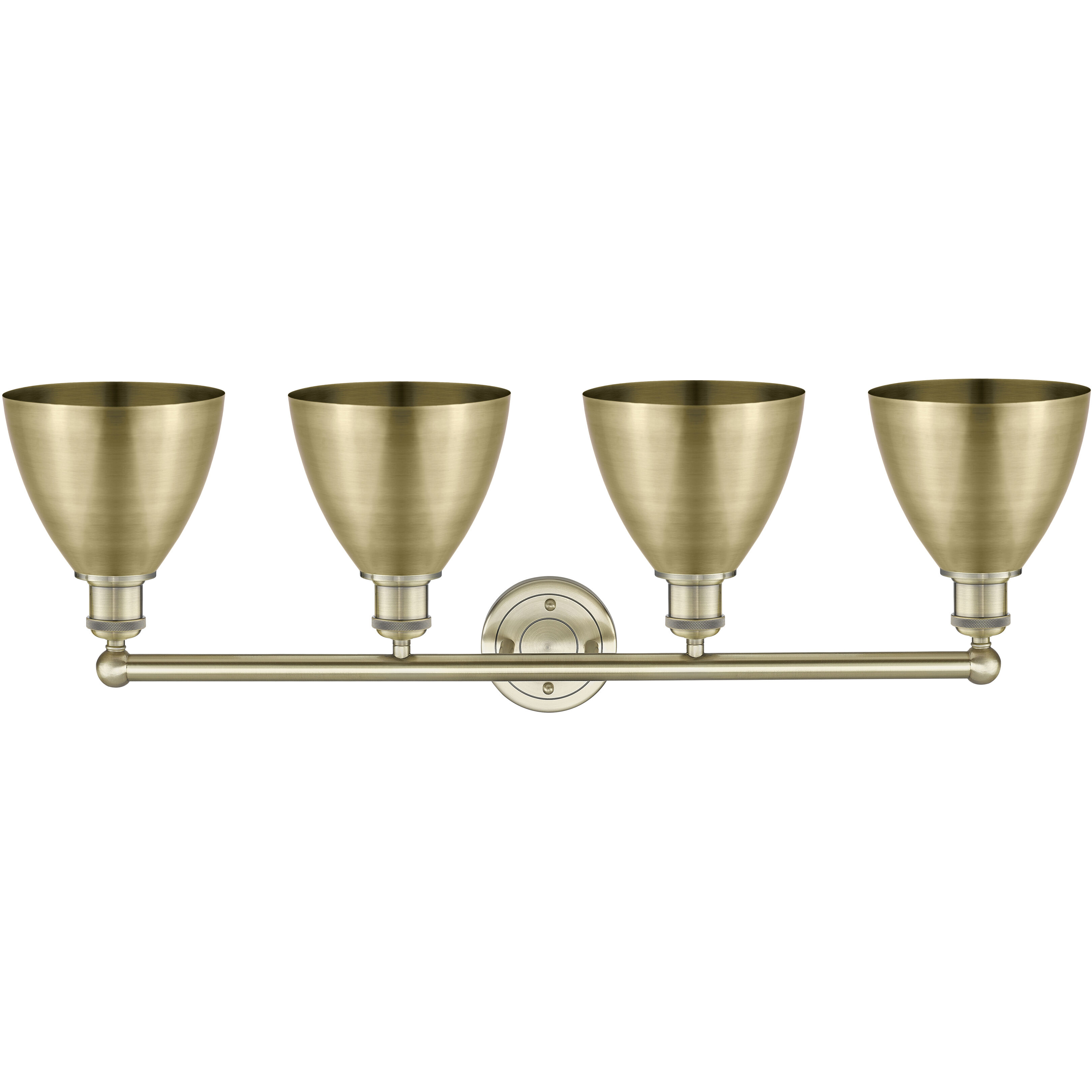 Metal Bristol 4 Light 34.5 inch Antique Brass Bath Vanity Light Wall Light