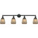 Franklin Restoration Chatham LED 42 inch Matte Black Bath Vanity Light Wall Light in Mercury Glass, Franklin Restoration
