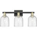 Arcadia Bella 3 Light 24.5 inch Black Antique Brass Bath Vanity Light Wall Light in Seedy