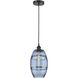 Edison Vaz 1 Light 8 inch Matte Black Cord Hung Mini Pendant Ceiling Light