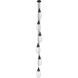 Malone 6 Light 8 inch Matte Black Multi Pendant Ceiling Light in Striped Clear Glass, Cord Hung