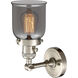 Franklin Restoration Small Bell LED 5 inch Brushed Satin Nickel Sconce Wall Light, Franklin Restoration