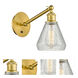 Ballston Conesus 1 Light 6 inch Satin Gold Sconce Wall Light