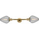 Franklin Restoration Geneseo 2 Light 17 inch Brushed Brass Bath Vanity Light Wall Light, Franklin Restoration