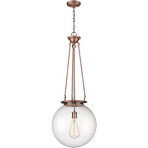 Beacon 1 Light 15.75 inch Antique Copper Pendant Ceiling Light