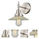 Caden 1 Light 9 inch Satin Nickel Sconce Wall Light in Clear Glass