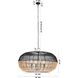 Crescent 4 Light 29 inch Matte Black Pendant Ceiling Light