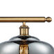 Ballston Large Fenton LED 37.5 inch Brushed Brass Island Light Ceiling Light in Plated Smoke Glass, Ballston