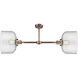 Franklin Restoration X-Large Bell LED 21 inch Antique Copper Chandelier Ceiling Light in Seedy Glass, Franklin Restoration