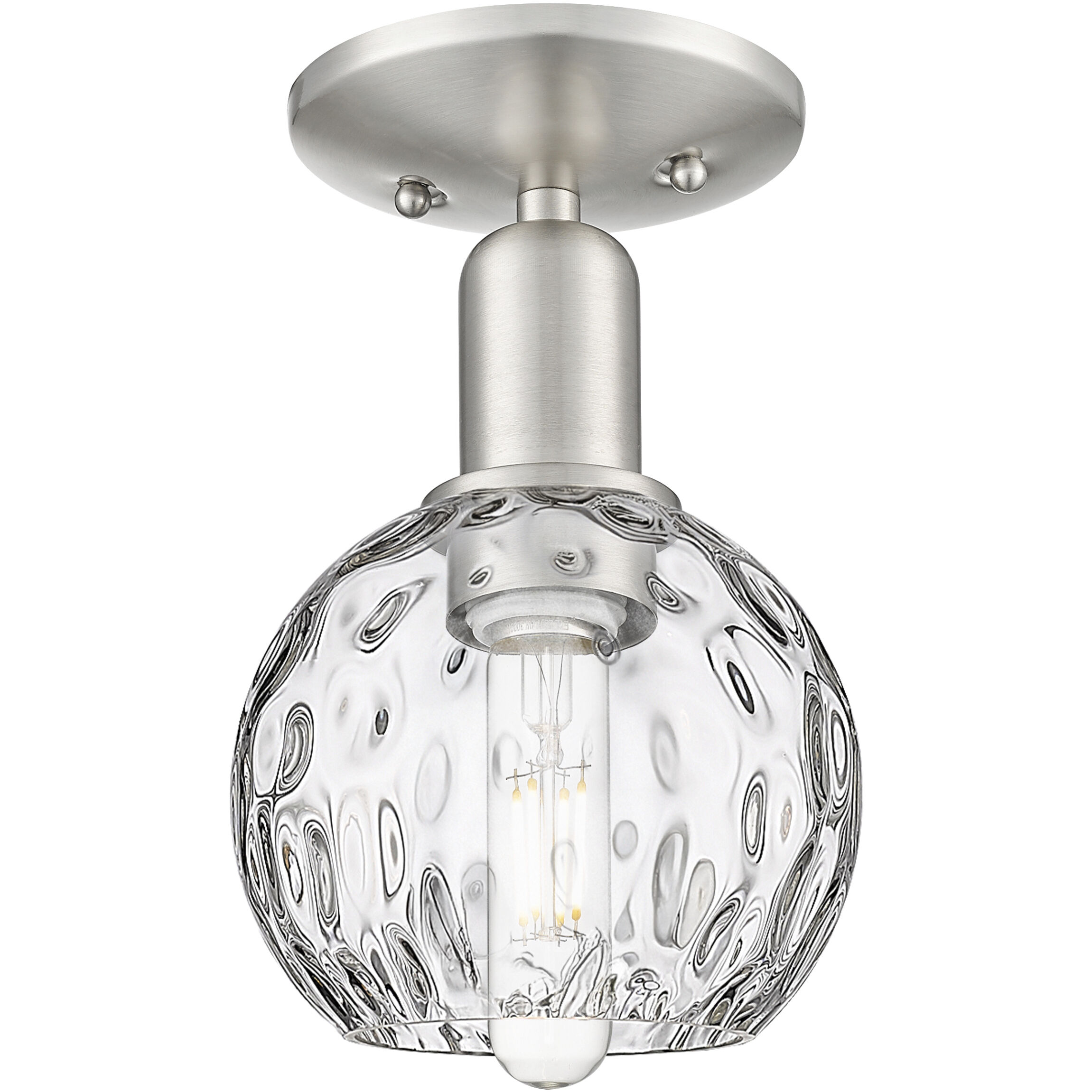 Arcadia Athens Water Glass 1 Light 6.00 inch Semi-Flush Mount