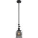 Franklin Restoration Bell Cage LED 6 inch Matte Black Mini Pendant Ceiling Light in Plated Smoke, Franklin Restoration