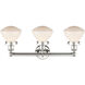 Olean 3 Light 24.5 inch Polished Nickel Bath Vanity Light Wall Light in Matte White