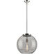 Franklin Restoration Athens Deco Swirl LED 15.75 inch Polished Nickel Stem Hung Pendant Ceiling Light