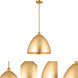 Ballston Dome LED 16 inch Satin Gold Pendant Ceiling Light
